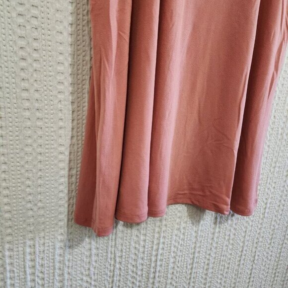 Torrid Plus Size Peach Studio Crepe Jersey Mock Neck Lace Inset Top 0X - Picture 8 of 13